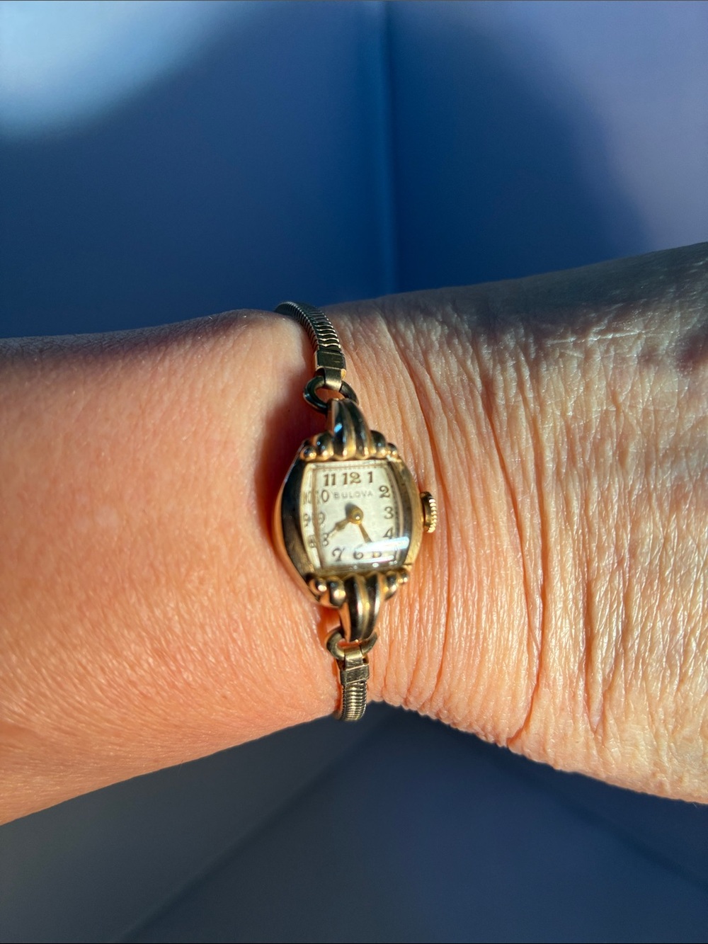 Bulova Gold Tone Women's Bracelet Watch with Champagne Dial